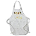 Apron - Image of Row of Victorian Flowers With Gold Victorian Text lens Art by Florene - Mothers Day