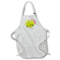 Apron - Image of Lime Orchid Photo Closeup With Text On Painted Background lens Art by Florene - Mothers Day