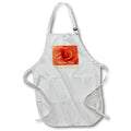 Apron - Image of Macro Orange Rose With Love You On Peach Gradient lens Art by Florene - Mothers Day