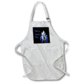 Apron - Image of Dramatic Photo Of Purple Orchid On Black Purple Text lens Art by Florene - Mothers Day