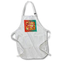 Apron - Image of Photo Mexican Daisies On Matching Red Green Gradient lens Art by Florene - Mothers Day