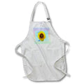 Apron - Image of Photo Of Huge Sunflower On Pastel Frame Happy Moms Day lens Art by Florene - Mothers Day