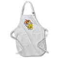 Apron - Funny Cute Orange Pterodactyl Dinosaur Drinking Beer Cartoon Dinosaurs