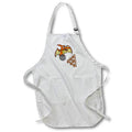 Apron - Funny Cute Orange Pterodactyl Dinosaur Bowling and Cavemen Pins Dinosaurs