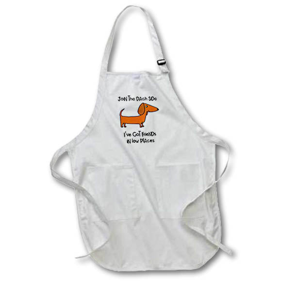 Apron - Cute Funny Dachshund Dog Join the Dach Side Friends in Low Places Pun Pets