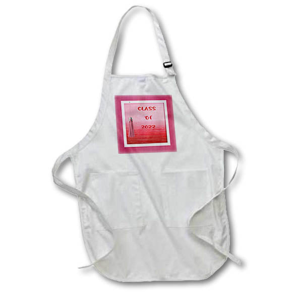 Apron - Image of Tassel and Class of 2022 on Letter Board, Red Graduation Design