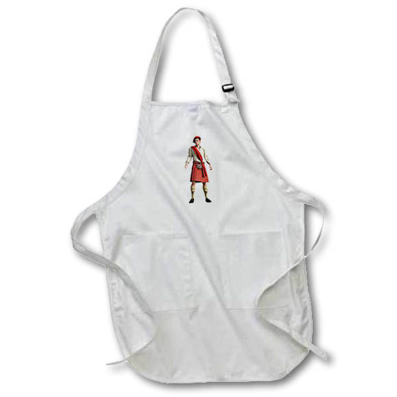 Apron - A Scottish highlander in red Graphics Travel