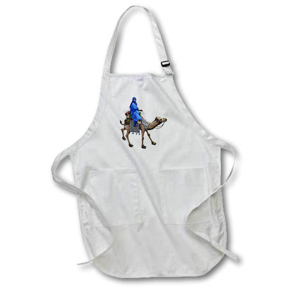 Apron - A blue dressed Tuareg on a camel Graphics Travel
