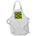 Apron - Image of Bold Sideways Chevron Of Black Lime And Gold Zig Zags lens Art by Florene - Modern New Chevron