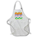 Apron - Image of Orange Purple And Pink Chevron Stripes lens Art by Florene - Modern New Chevron