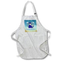 Apron - Image of Boy In Blue With Diploma On Aqua Gold Gradient lens Art by Florene - Graduation New Style