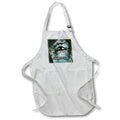 Apron - Image of Boy Graduate Sits On top Of World Over Black Aqua Back lens Art by Florene - Graduation New Style