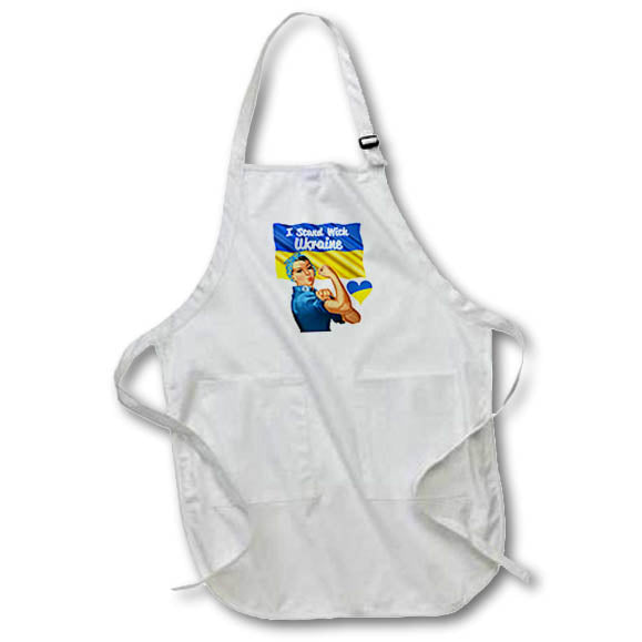 Apron - I Stand with Ukraine Vintage Rosie Flag Heart 2 Travel – Ukraine