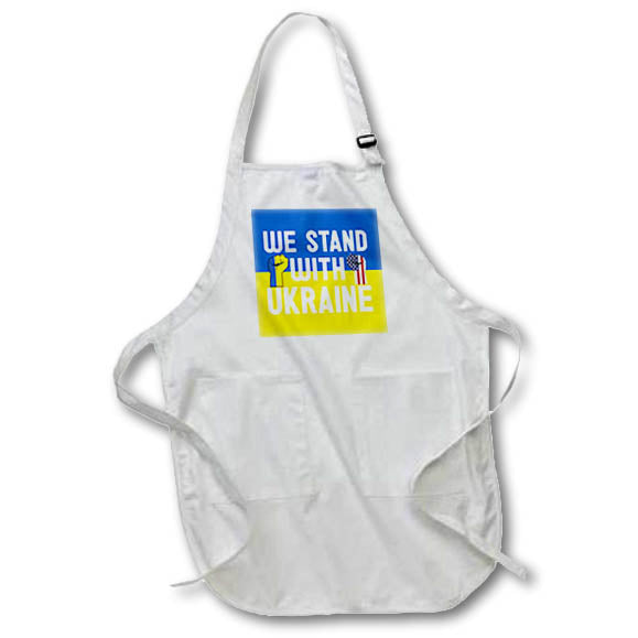 Apron - USA We Stand With Ukraine Quote Flags Solidarity 2 Travel – Ukraine
