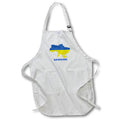 Apron - Ukraine Flag Map of Blue and Yellow 2 Travel – Ukraine