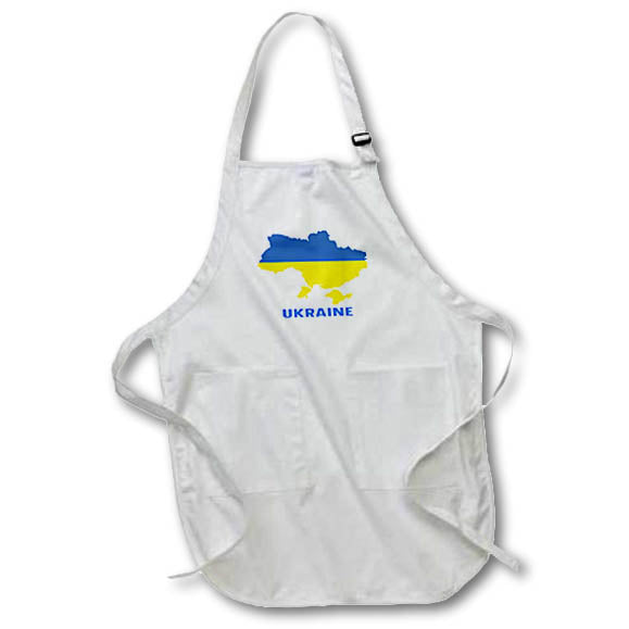 Apron - Ukraine Flag Map of Blue and Yellow 2 Travel – Ukraine