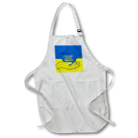 Apron - I Stand with Ukraine Blue Heart Over Flag 2 Travel – Ukraine
