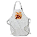 Apron - Do It In The Dirt Motorcross Silhouette Orange Text v2 Typography - Motocross