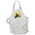 Apron - Do It In The Dirt Motorcross Silhouette Yellow Text Typography - Motocross