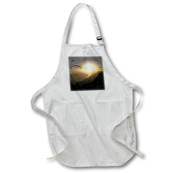 Apron - Paragliders Flying Wanderlust Extreme Sports Art Acrylic Painting - Paraliding
