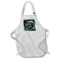 Apron - Tumultuous Tempest Grey And Green Abstract Art Watercolor - Abstract Art