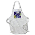 Apron - Tumultuous Tempest Blue and Yellow Abstract Art Watercolor - Abstract Art