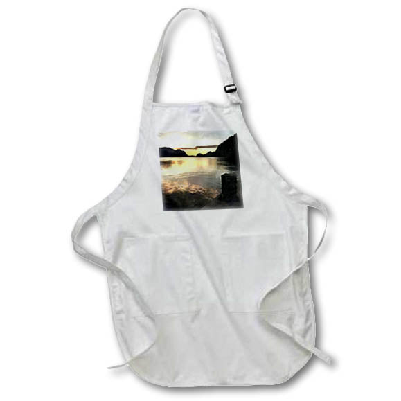 Apron - Icmeler Sunrise Romantic Landscape Art Acrylic Painting - Mountain Sunrise