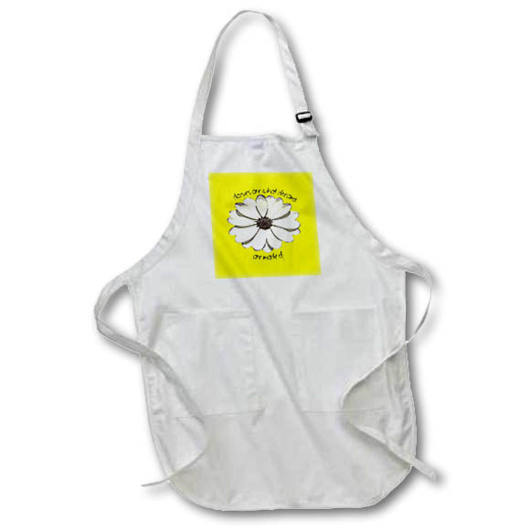 Apron - Daisies Are What Dreams Are Made Of Black Text Quotes - Daisies
