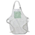 Apron - Radial Pattern In Blue and Pale Green On White Digital Art - Art Deco Radial Pattern