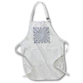 Apron - Radial Pattern In Blue and Red On Buff White Digital Art - Art Deco Radial Pattern