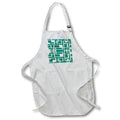 Apron - Overlapping Rectangles White Blue Geo Abstract Pattern Digital Art - Symmetrical Pattern