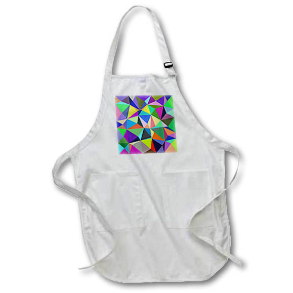 Apron - Multicolored irregular triangle mosaic design Zydd - Triangle Backgrounds