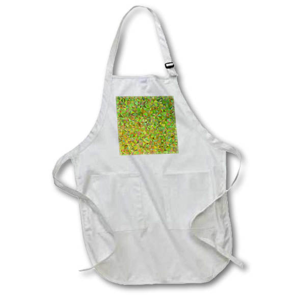 Apron - Olive irregular triangle mosaic design Zydd - Triangle Backgrounds