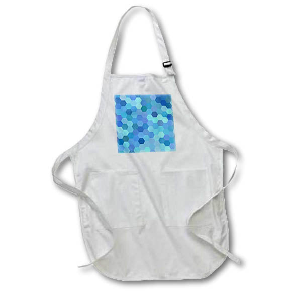 Apron - Light blue hexagon mosaic design Zydd - Hexagonal Backgrounds