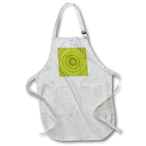 Apron - Lime Triangle Mandala - round polygonal design Zydd - Triangle Mandalas