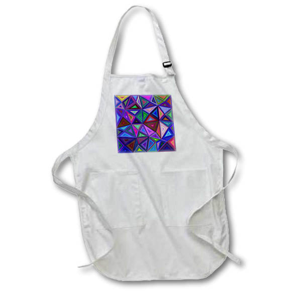 Apron - Multicolor triangle mosaic background design Zydd - Triangle Backgrounds