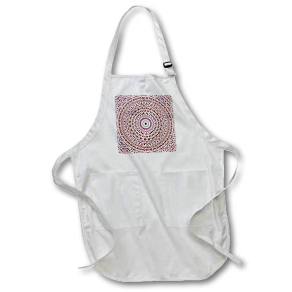Apron - Pink floral kaleidoscope mandala background design Zydd - Floral Mandalas