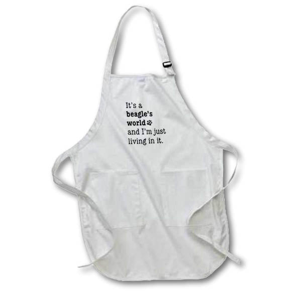 Apron - Image of a funny beagle quote Morgan Elizabeth Design - Phrases