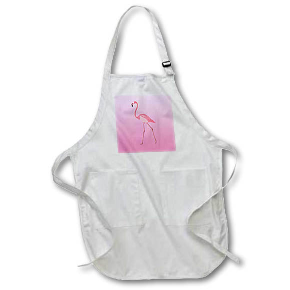 Apron - Cute pink flamingo on a pink background. Creative Studios – Flamingos