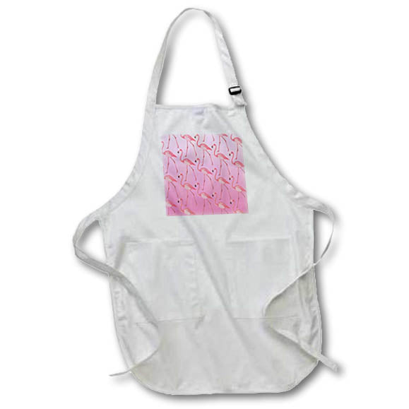 Apron - Cute pink flamingo pattern on a pink background. Creative Studios – Flamingos