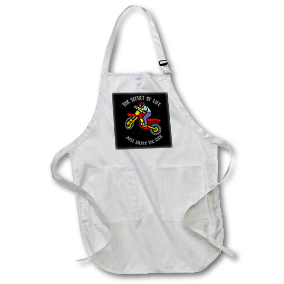 Apron - Cool Colorful Dirt Bike Off Road Motorcycle enjoy the ride Sports and Hobbies