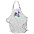 Apron - Funny Cute Pterodactyl and T-rex Dinosaur Happy Birthday Cartoon Dinosaurs