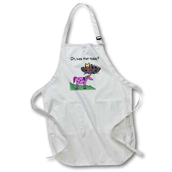 Apron - Cute Funny Unicorn Misses Noahs Ark Schedule Satire Cartoon Funny