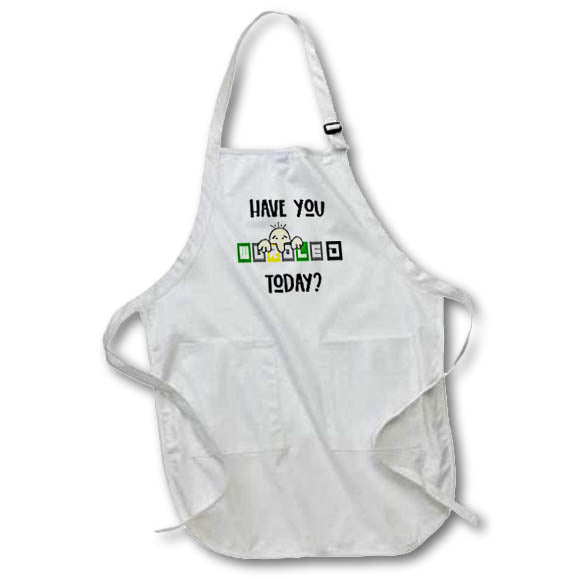Apron - Funny Cute Have you Wordled Today Word Game with Old Man Cartoon Sports and Hobbies