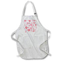 Apron - Modern Red and White Image Of Watercolor Rose Flowers Pattern Patterns