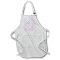 Apron - Soft Pink and White Japanese Flowers In Diamond Shapes Pattern Patterns