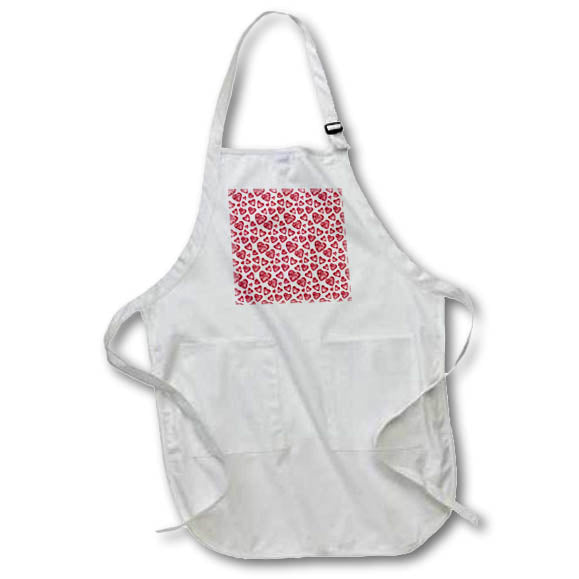 Apron - Glam Red Image Of Gem Hearts Pattern Patterns