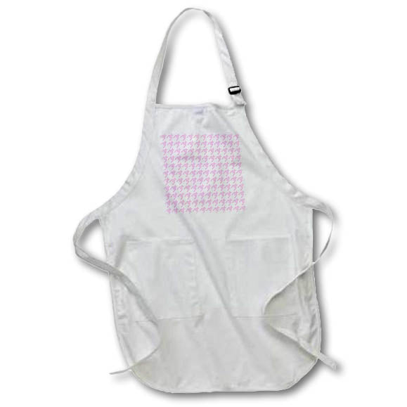 Apron - Soft Pink and White Houndstooth Pattern Patterns