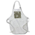 Apron - Dark Green and White Skeleton Leaf Pattern Patterns