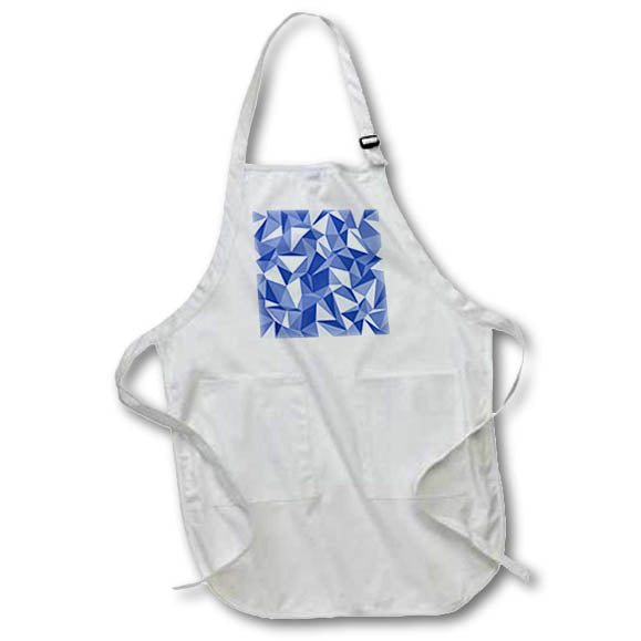 Apron - Modern Blue Polygon Pattern Patterns